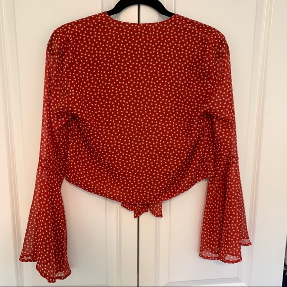 Urban Outfitters Red Star Front Tie Top - Picture 3 of 4